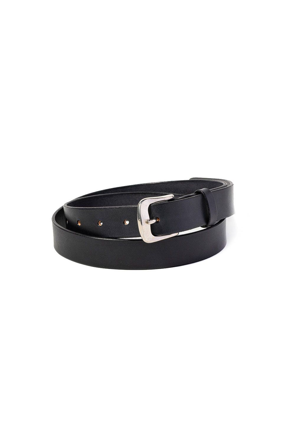 CALEE - PLANE LEATHER NARROW BELT / ブラック | Tempt