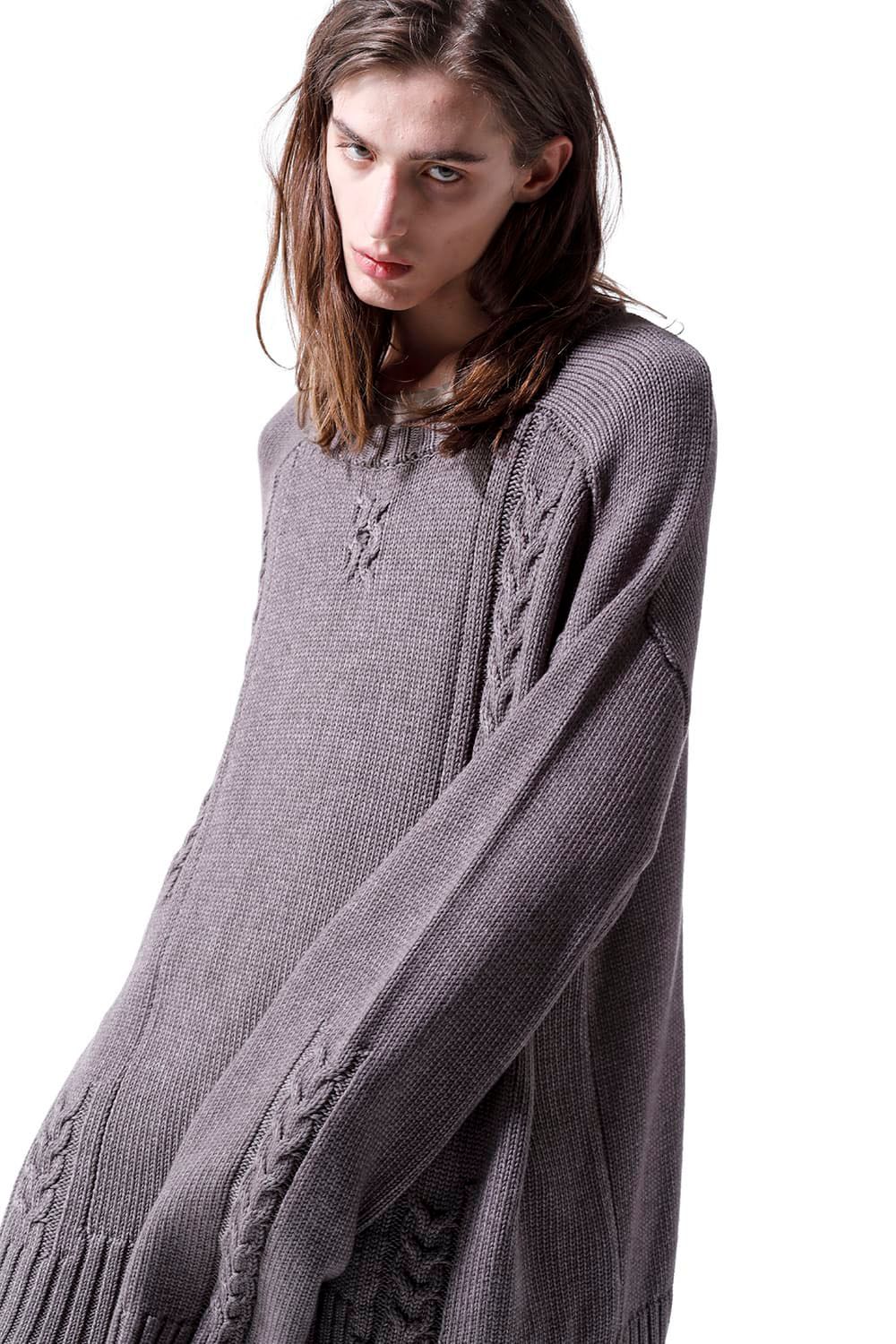 ローゲージニットプルオーバー / Low Gauge Knit Pullover / グレー