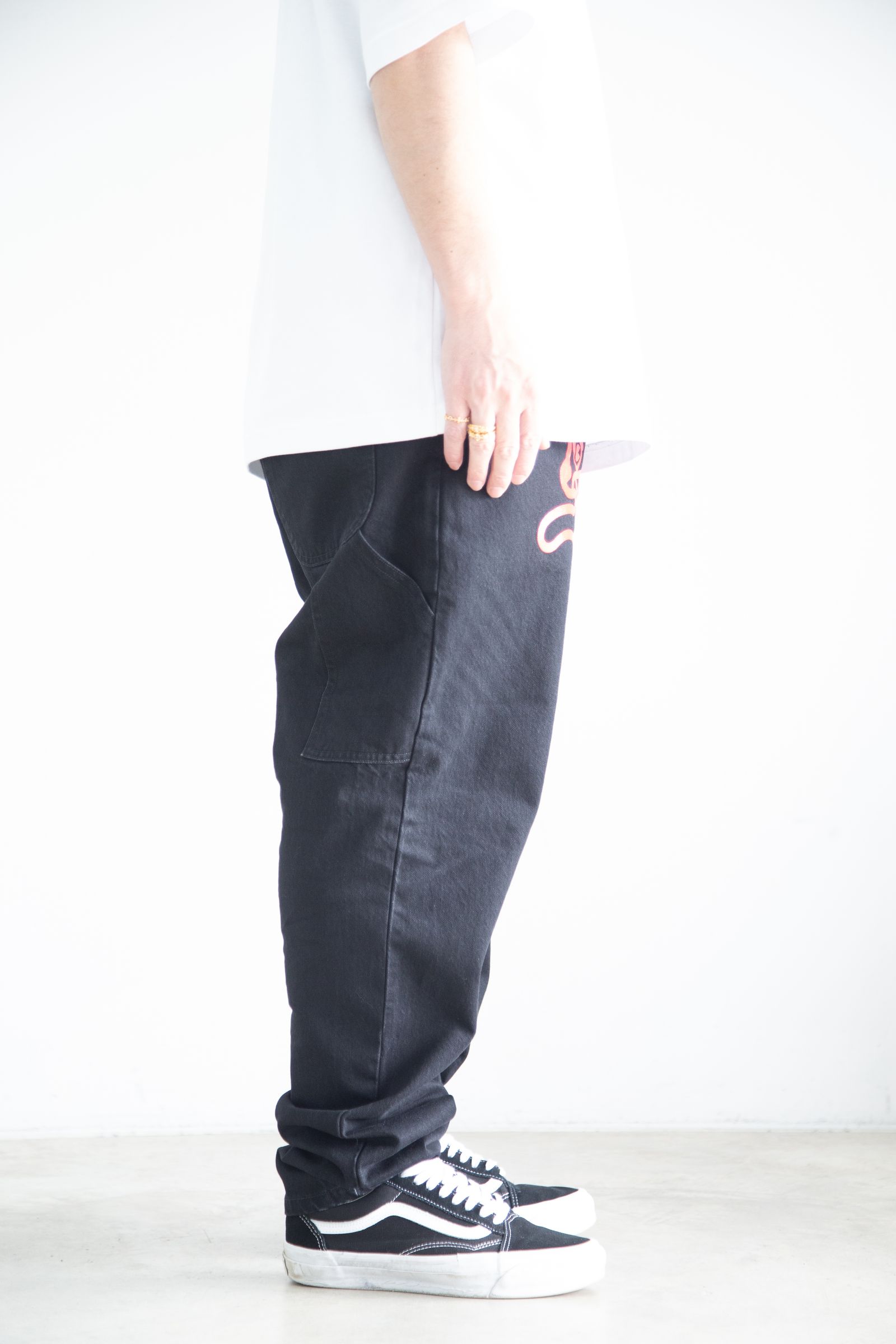 【ICECREAM】BUGGY DENIM PANTS / ブラック