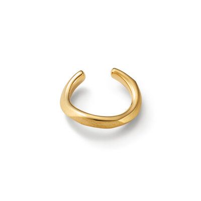 Curved Frost Ear Cuff-Gold