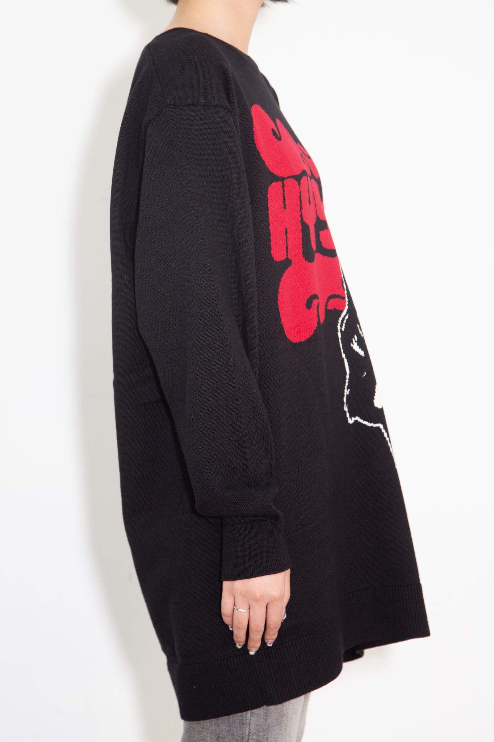 FLAME WOMAN編込 ワンピース / ブラック