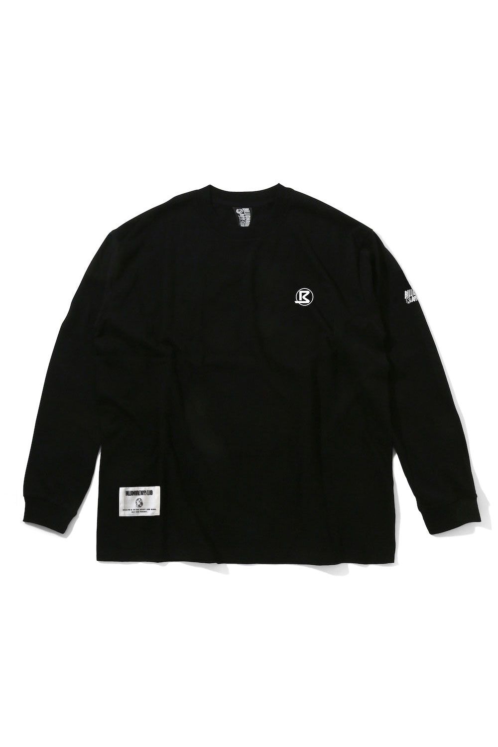 【BILLIONAIRE BOYS CLUB】EMBROIDERED LOGO COTTON L/S T-SHIRT_B / ブラック