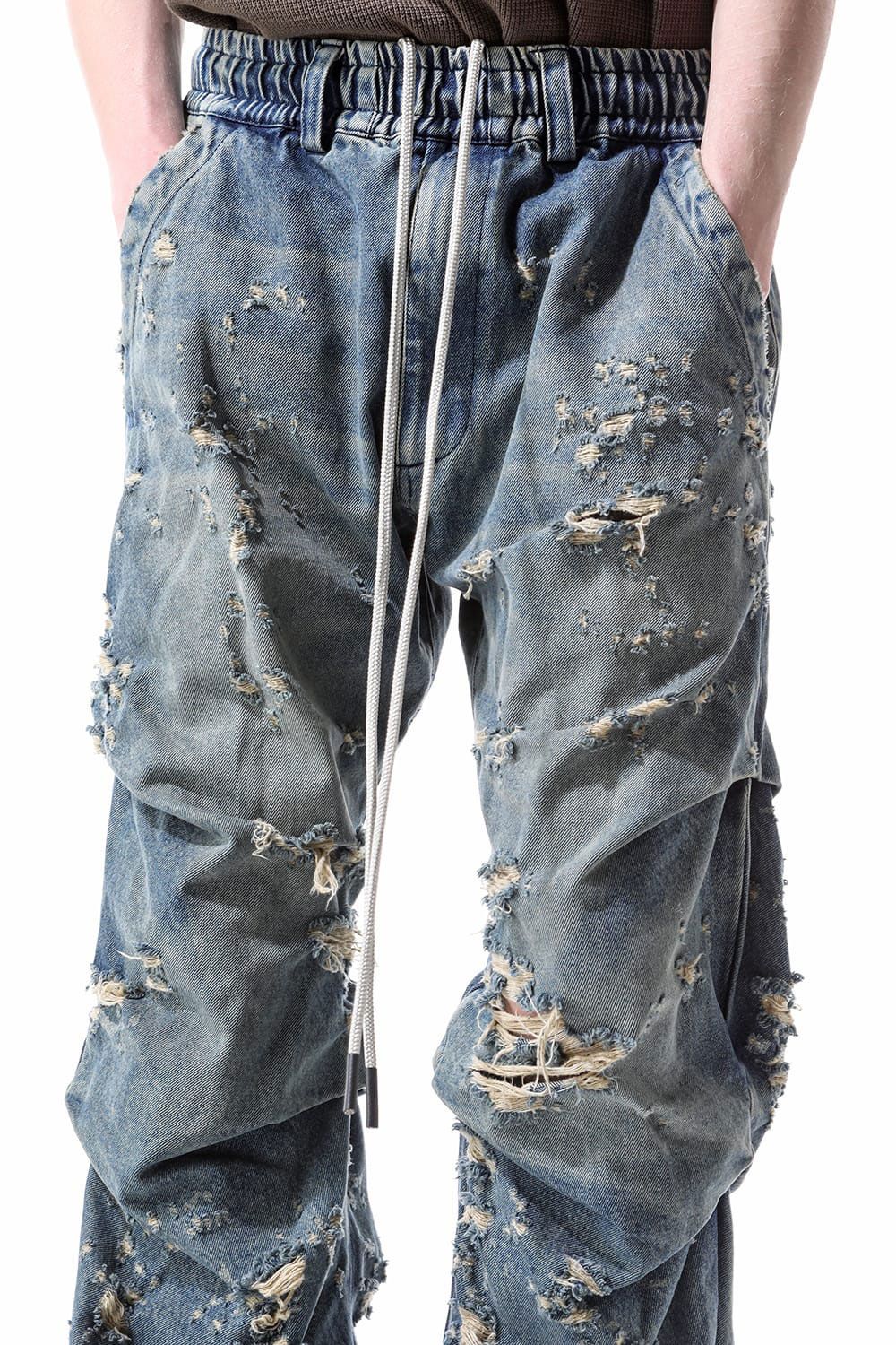 Denim Tuck Slim Baggy Pants / インディゴ