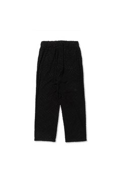 PILE JACQUARD WIDE EASY PANTS / ブラック