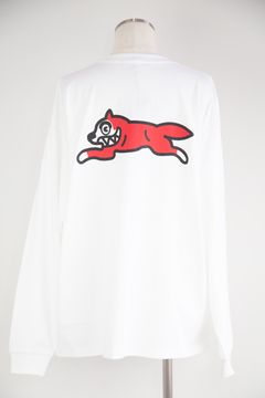 【ICECREAM】EMBROIDERED LOGO COTTON L/S T-SHIRT RUNNNING DOG / ホワイト