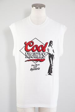 COOL NIGHTS ノースリーブTシャツ / ホワイト