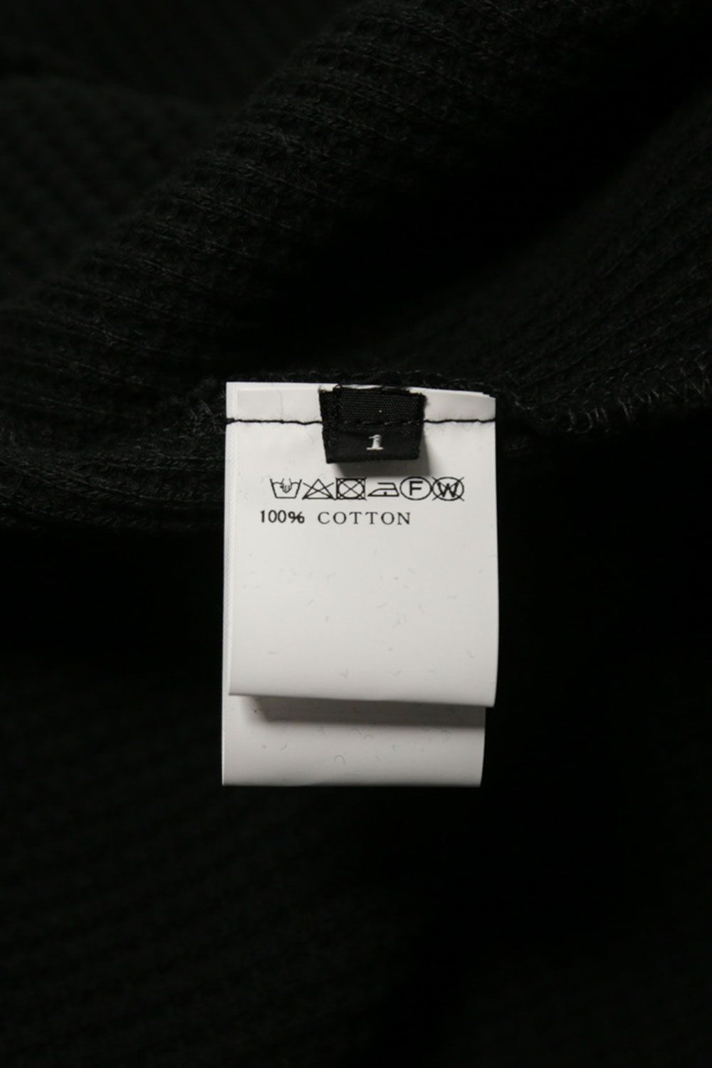 Waffle Dolman Long Pullover / ブラック