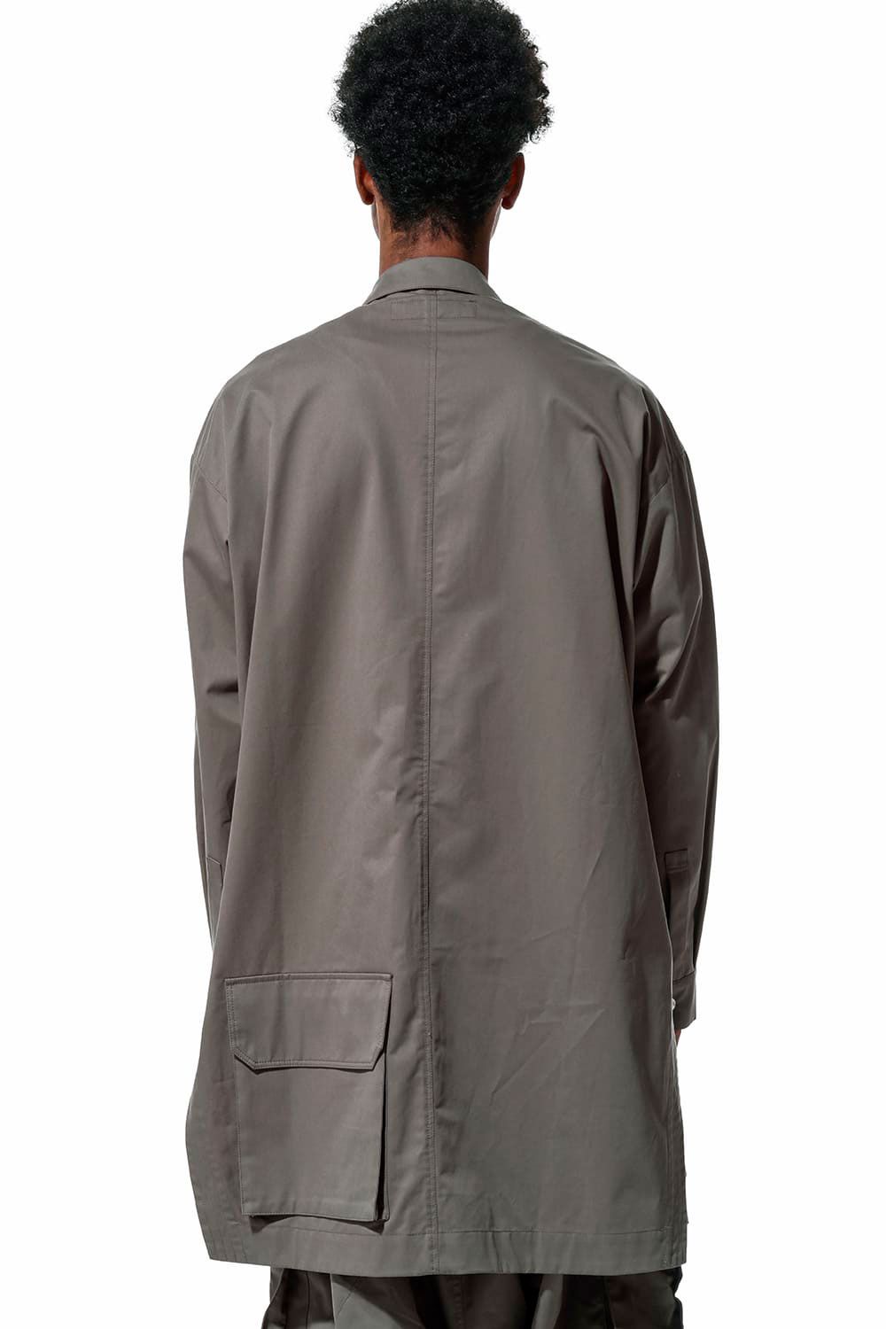 [ラスト1点 サイズ3] バックロングコクーンシャツ / Back Long Shirts Long Sleeve / グレー / ag-7006