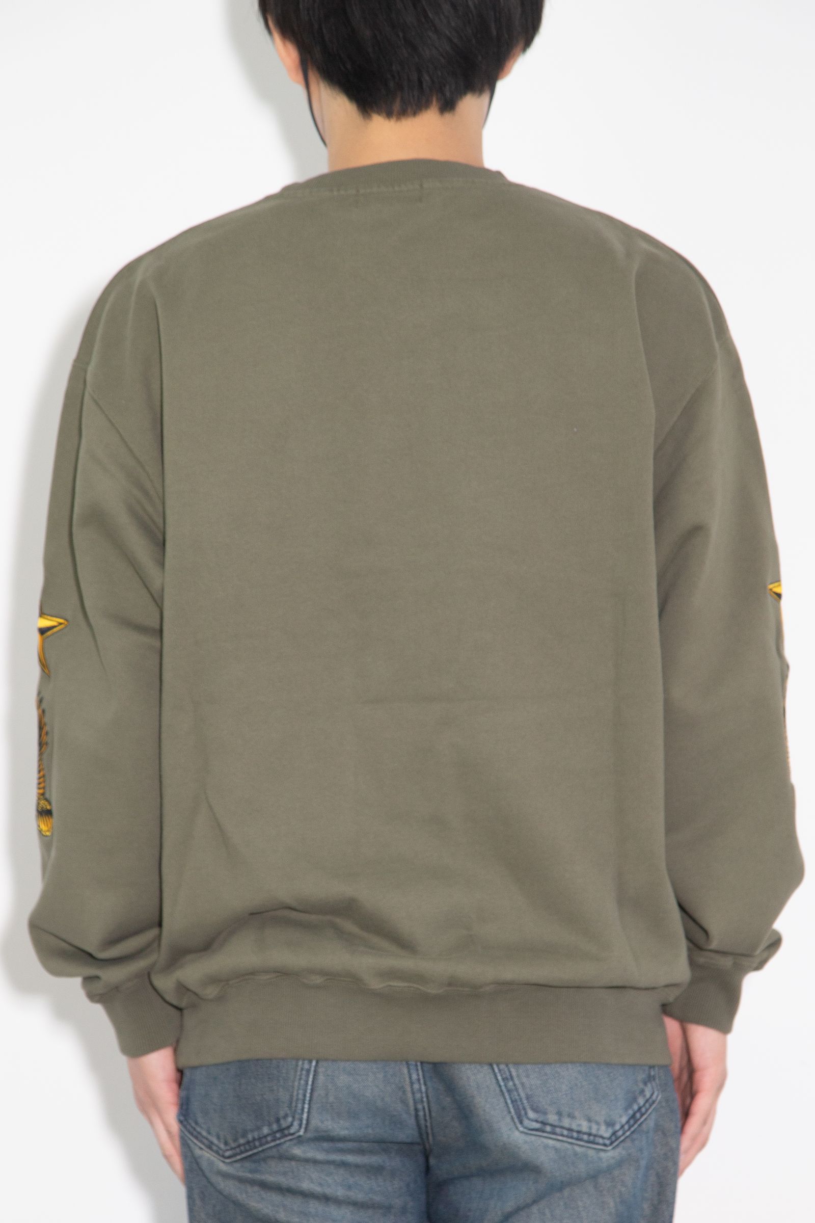 VARSITY CREWNECK SWEATSHIRT / オリーブ