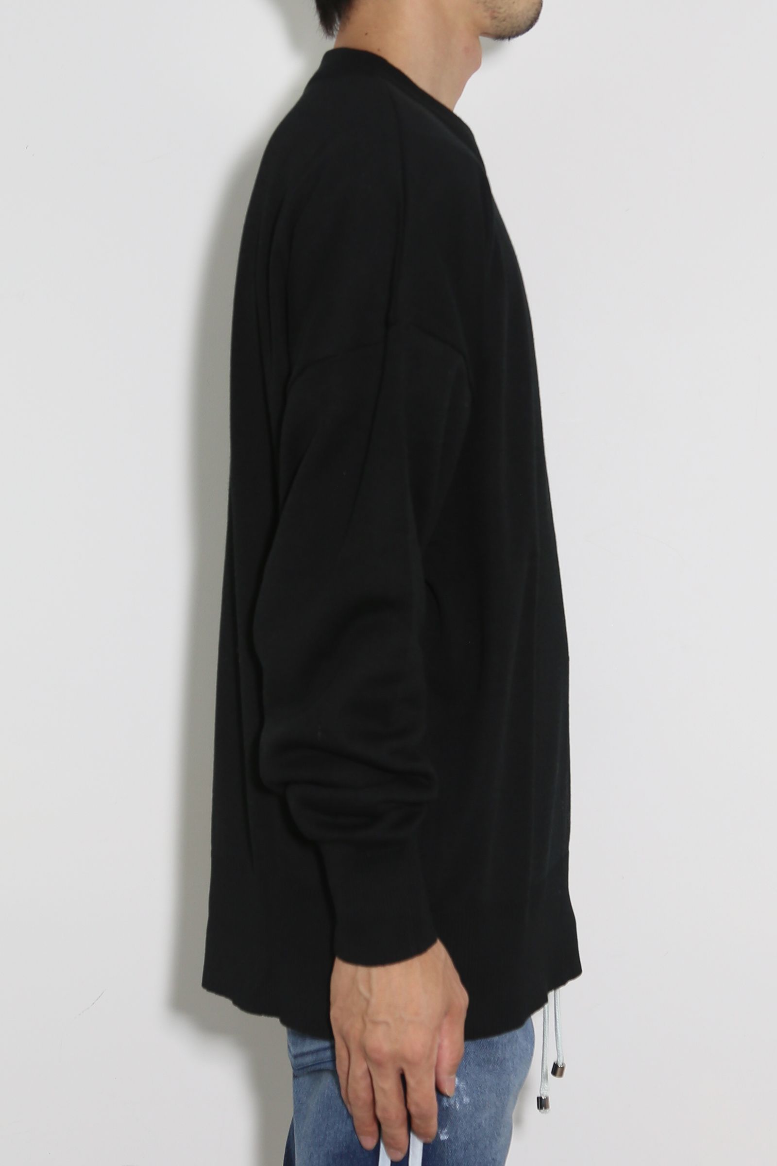 SILK KNT OVER LONG SLEAVE / ブラック