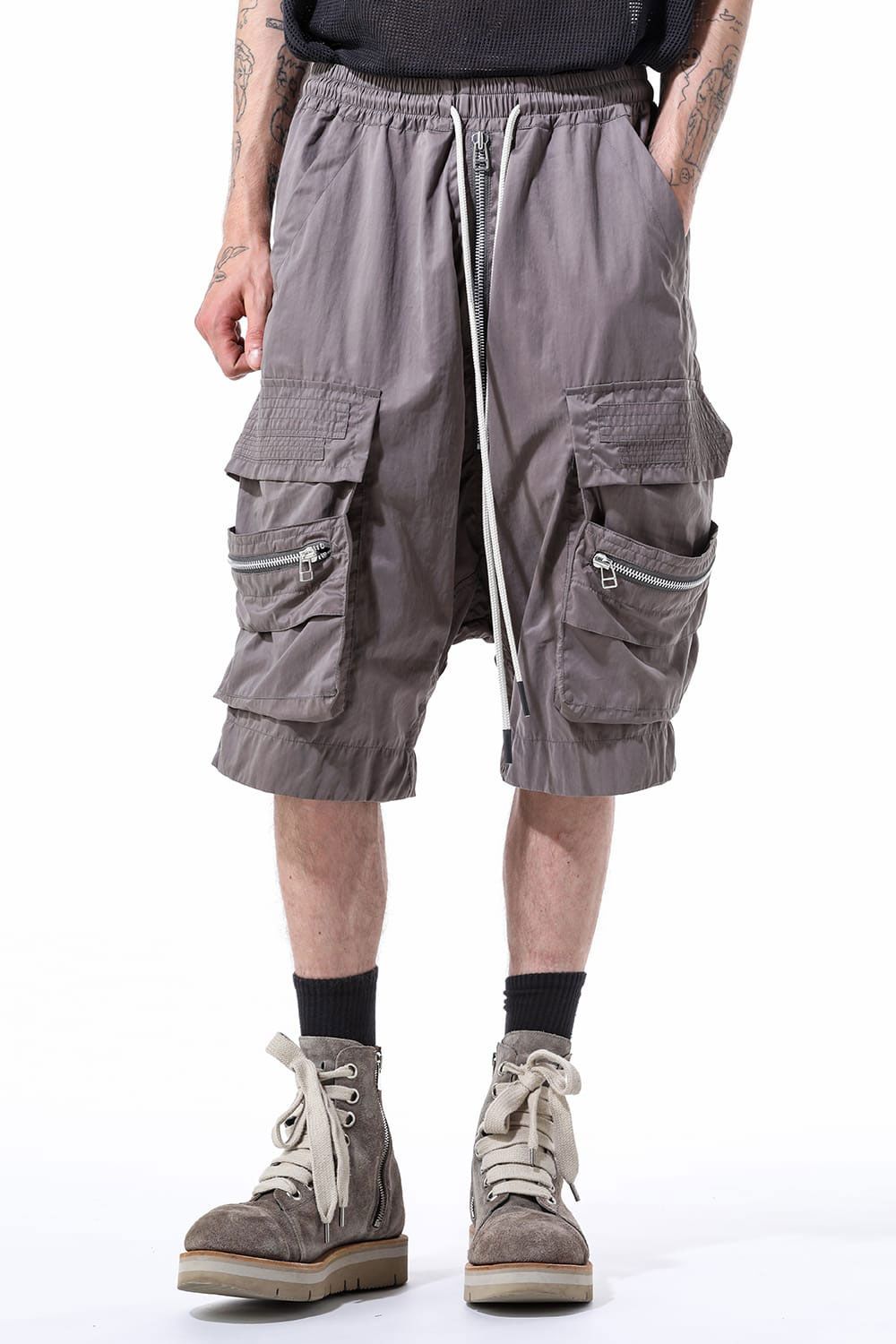 ナイロンカーゴショーツ / Nylon Cargo Pants / ブラック / ag-11023-2