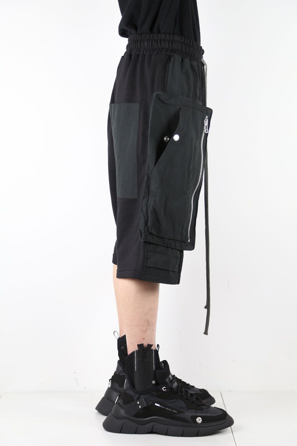 ミリタリーサルエルショーツ / MILITARY SAROUEL SHORTS / ブラック