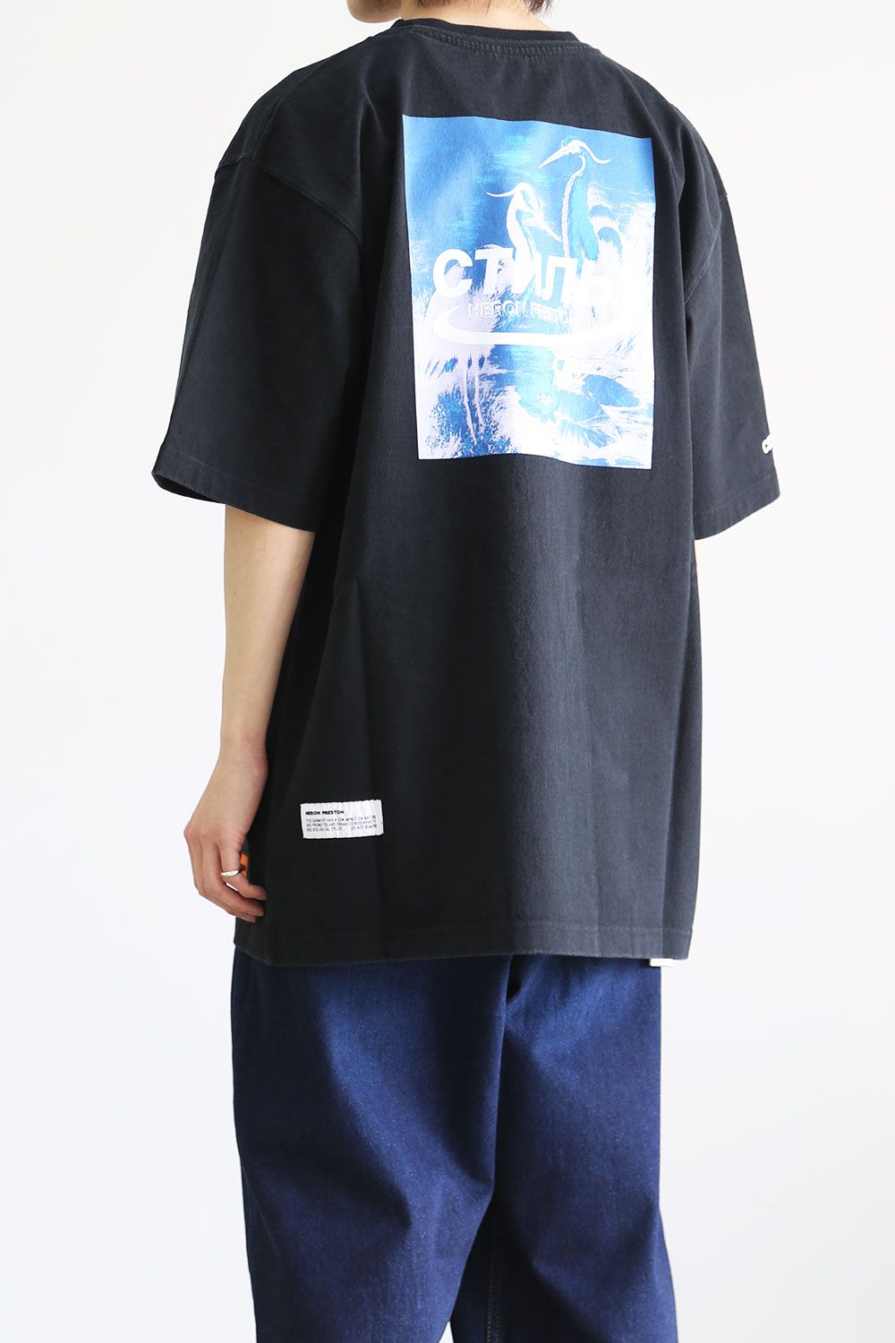 HERON PRESTON - SS T-SHIRT ES OS HERONS / ブラック