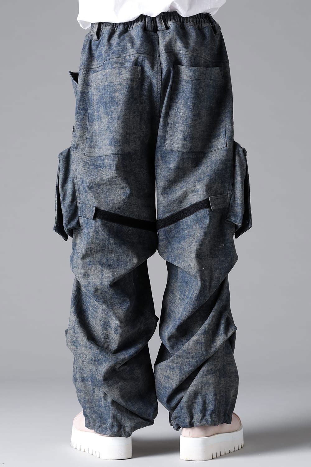 BLENDED SHADES DENIM CARGO TUCK WIDE PT / スチールブルー