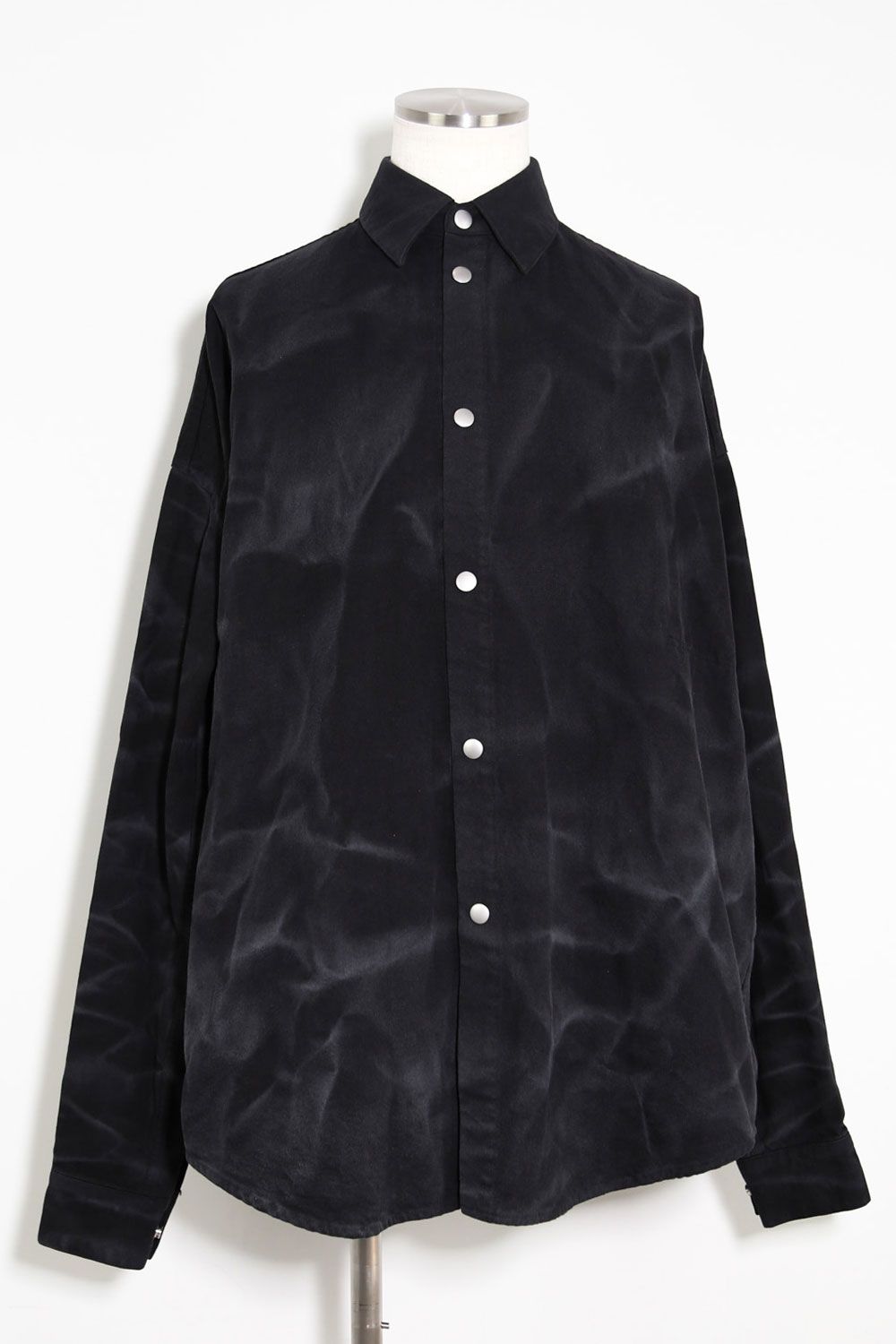 ヴィンテージ染めオーバーサイズシャツ / Vintage Dyed Cocoon Shirts / ブラック