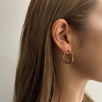 Crockery Bamboo Pierce - L / ゴールド