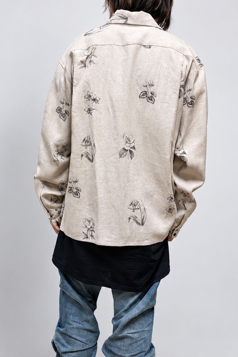 Botanical Print Oversized Shirt / エクリュ