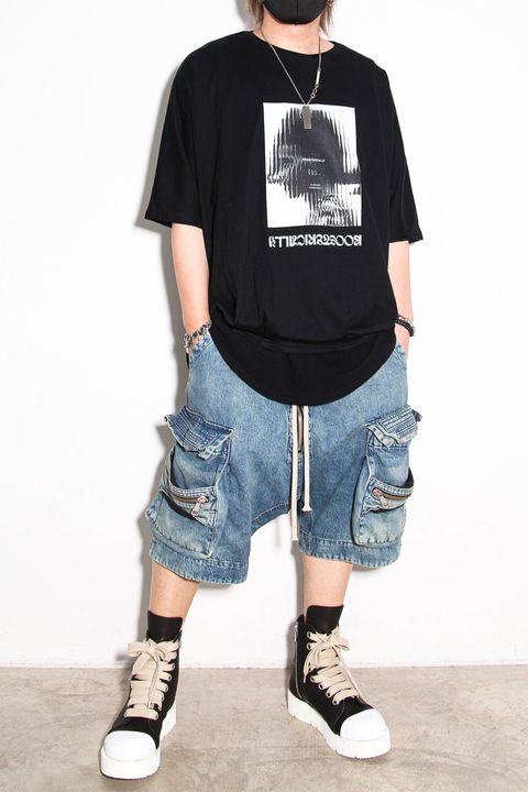 大人のデニムショーツ