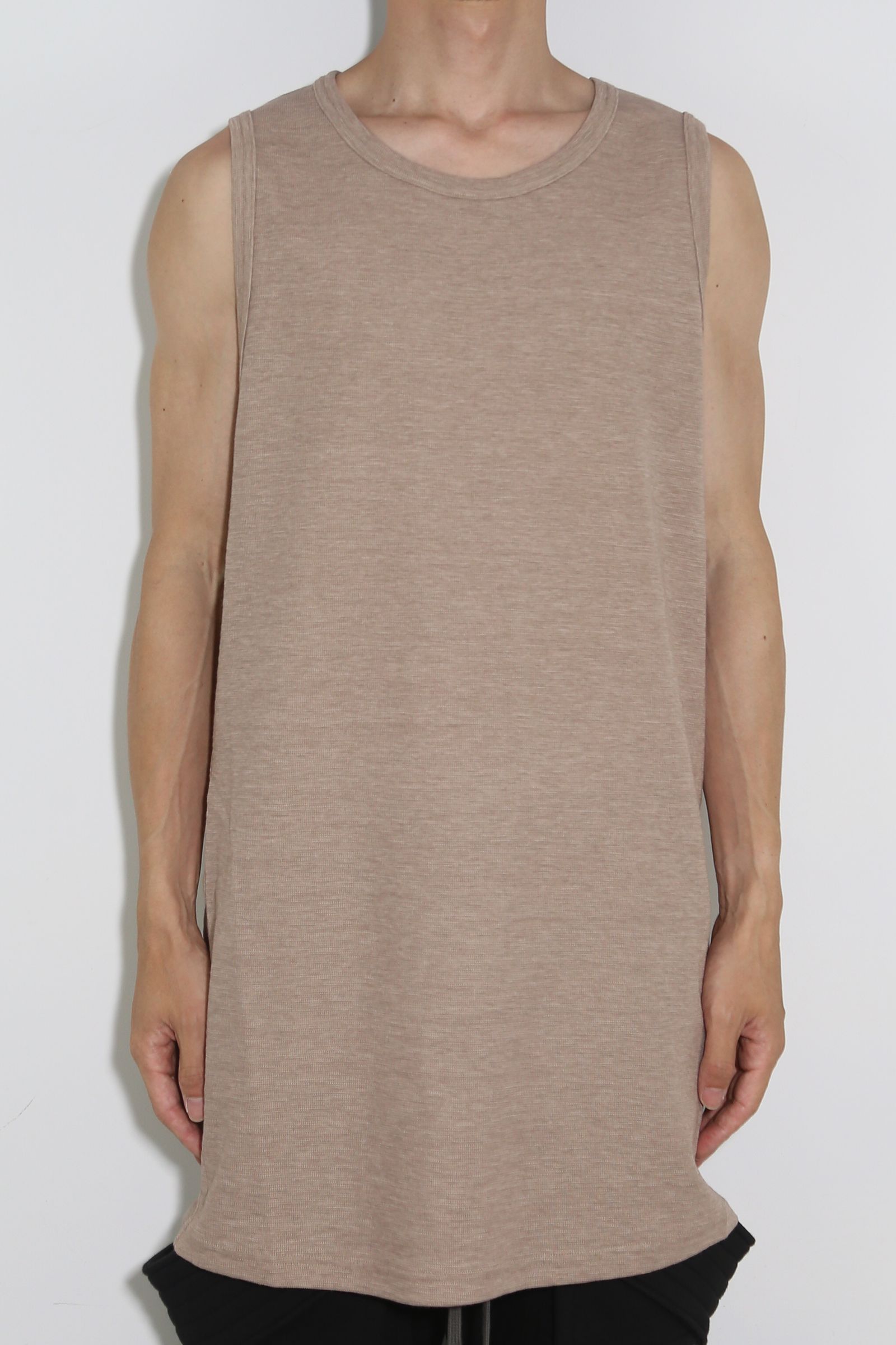 サーフニットロングタンクトップ / Surf Knit Long Tank Top / ベージュ / ag-6083-4