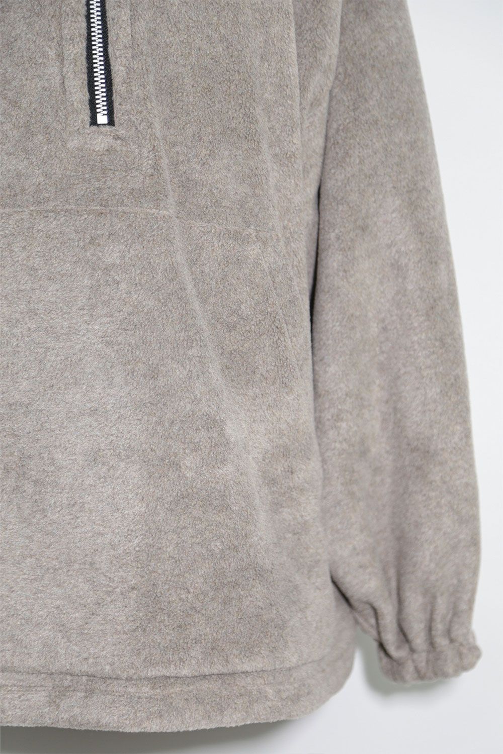 フリースハーフジップフーディー / Fleece Hoodie / ベージュ / ag-10085-1