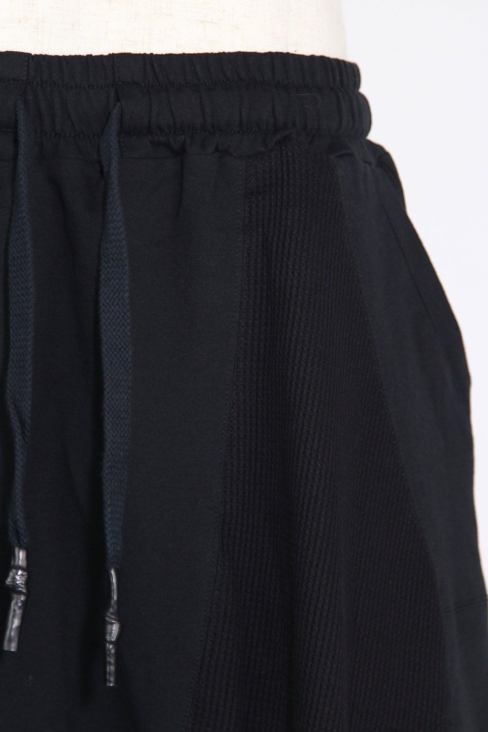 SHORTS 123-415 / ワッフルコットンイージーショーツ / ブラック