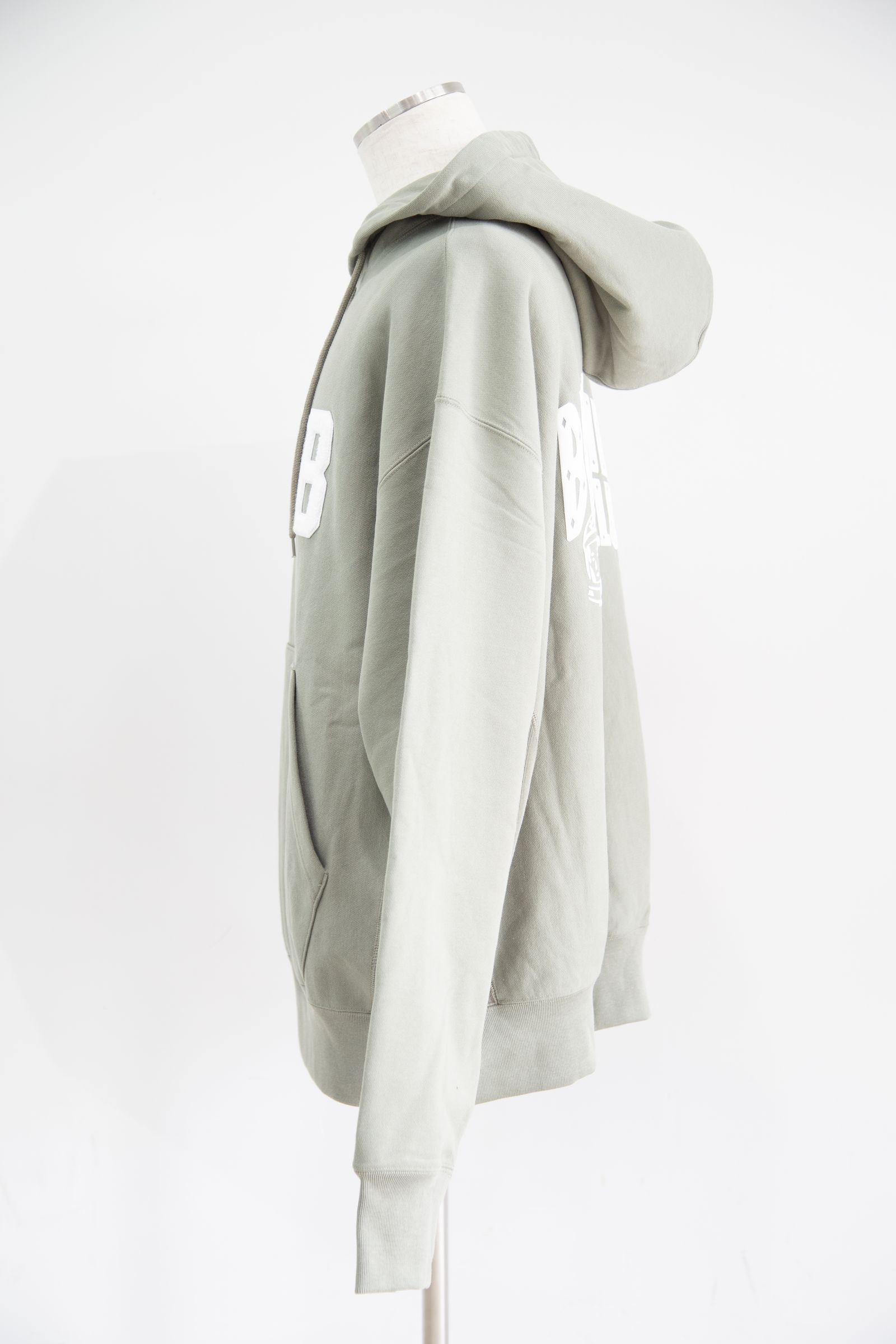 [ラスト1点 サイズL] 【BILLIONAIRE BOYS CLUB】 CHENILLE LOGO COTTON HOODIE / グリーン