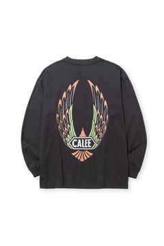 VINTAGE TYPE WING LOGO L/S TEE ＜NATURALLY PAINT DESIGN＞ / チャコール