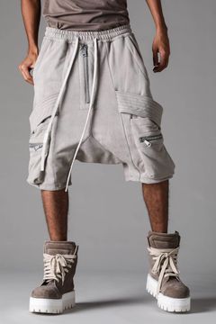FRENCH TERRY BELT CARGO SAROUEL SHORTS -