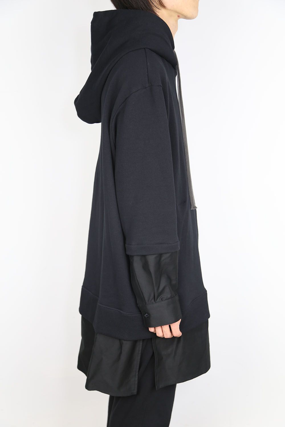 Layered Hoodie Pullover / ブラック