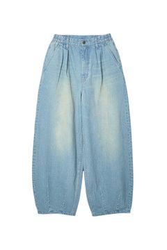 TUCK WIDE LEG DENIM PANTS / ライトインディゴ