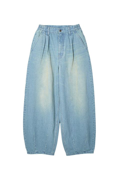TUCK WIDE LEG DENIM PANTS / ライトインディゴ