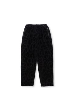 [ラスト1点 サイズS] JQ VELOUR TRACK TYPE PANTS ＜SNAKE PATTERN＞ / ブラック