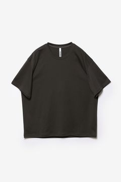 コットンダブルフェイス オーバーサイズS/S Tシャツ / ダークグレー
