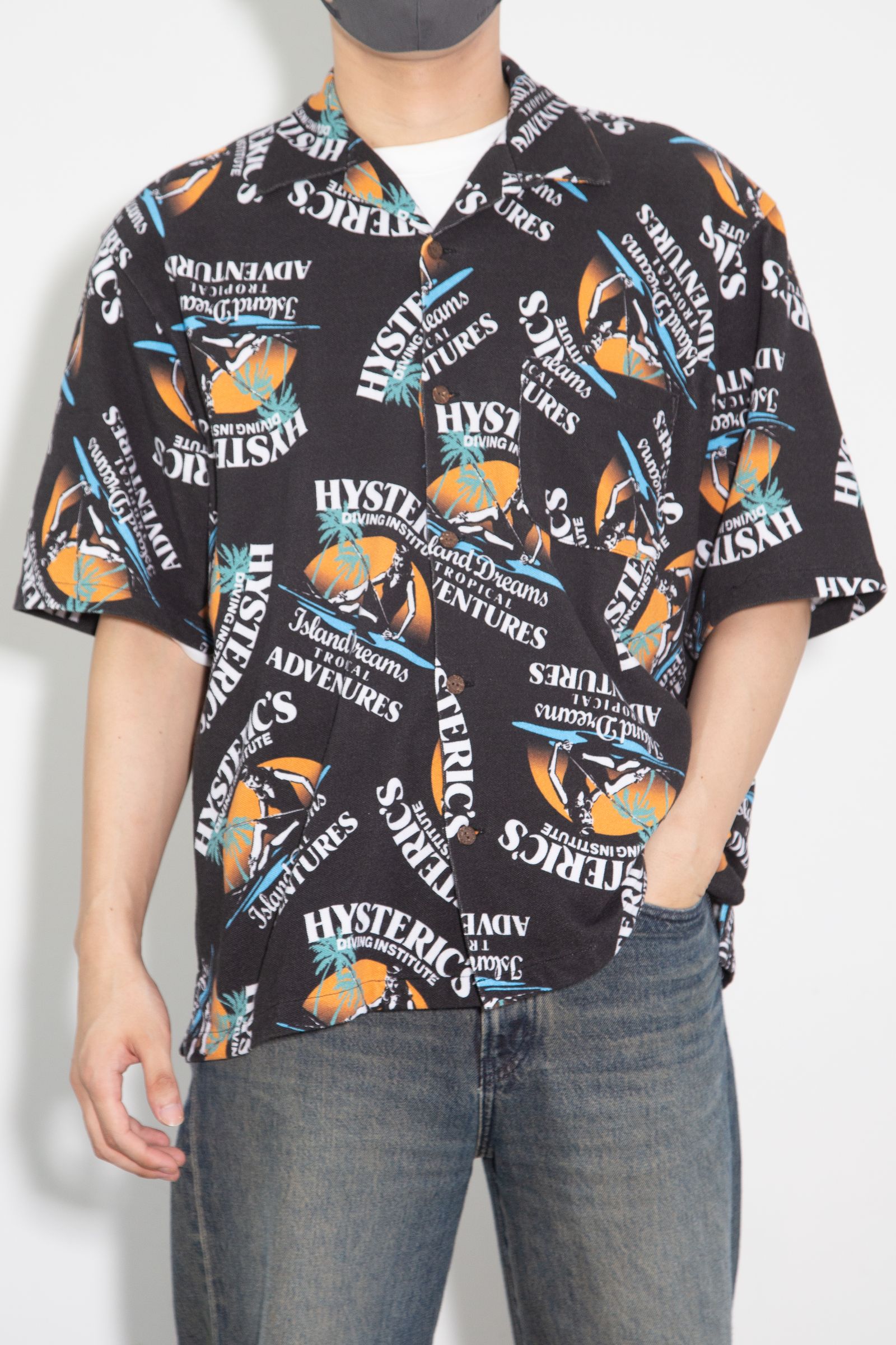 【HYSTERIC GLAMOUR】 DREAMS柄 アロハシャツ HYSTERIC GLAMOUR（ヒステリックグラマー）の「ISLAND DREAMS総