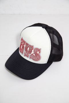 [購入は1人1点まで] HYPNOTIZED LOGO ラインストーンメッシュキャップ / ブラック