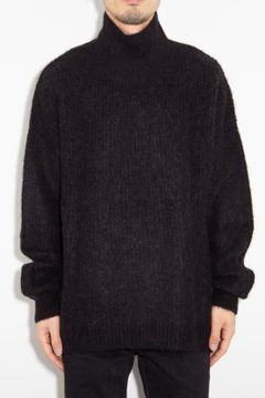 HIGHNECK ALPACA KNIT PULLOVER / ブラック