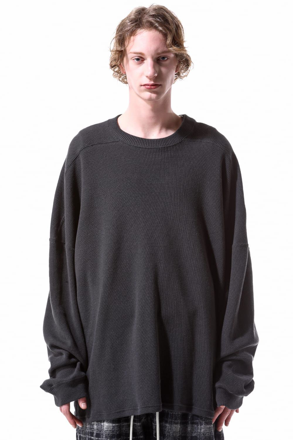リブニットオーバーサイズトップ / Rib Knit Over Size Top / ブラック / ag-10093-2