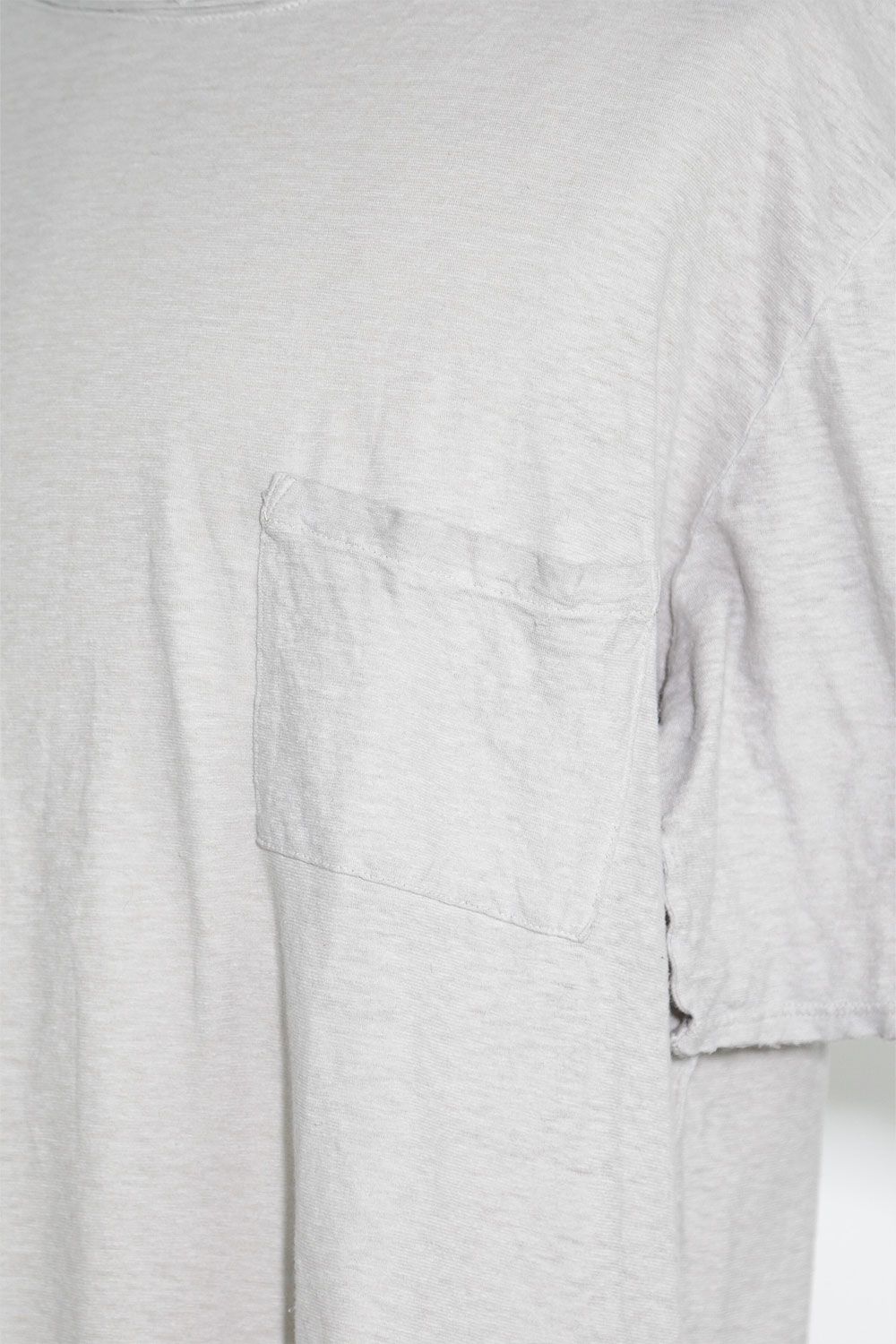 リネンコットンオーバーサイズTシャツ / OVERSIZED T-SHIRT / ライトグレー