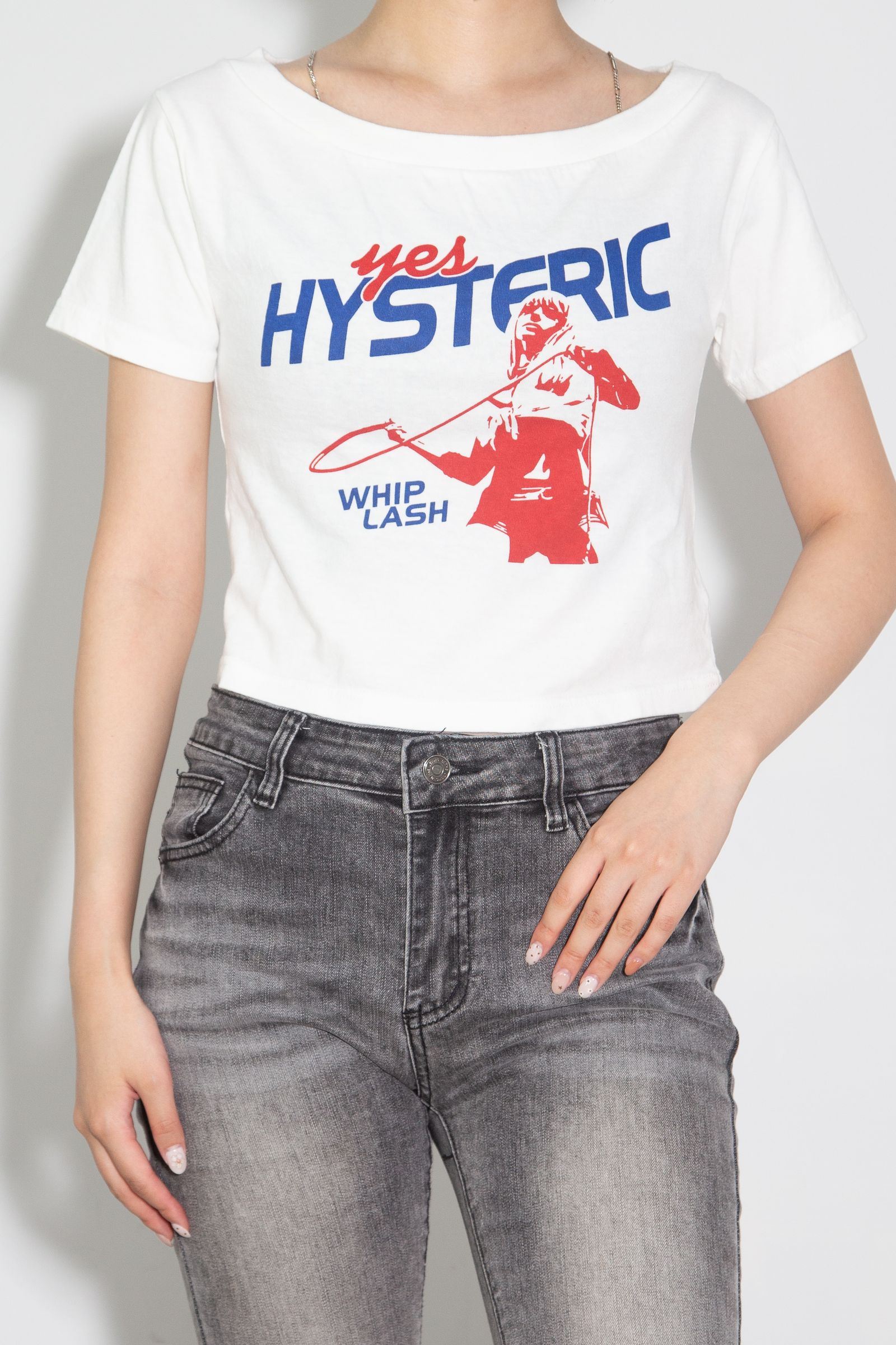 WHIP LASH ショート丈Tシャツ / ホワイト