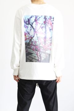 FLOWER PHOTO L/S TEE / ホワイト