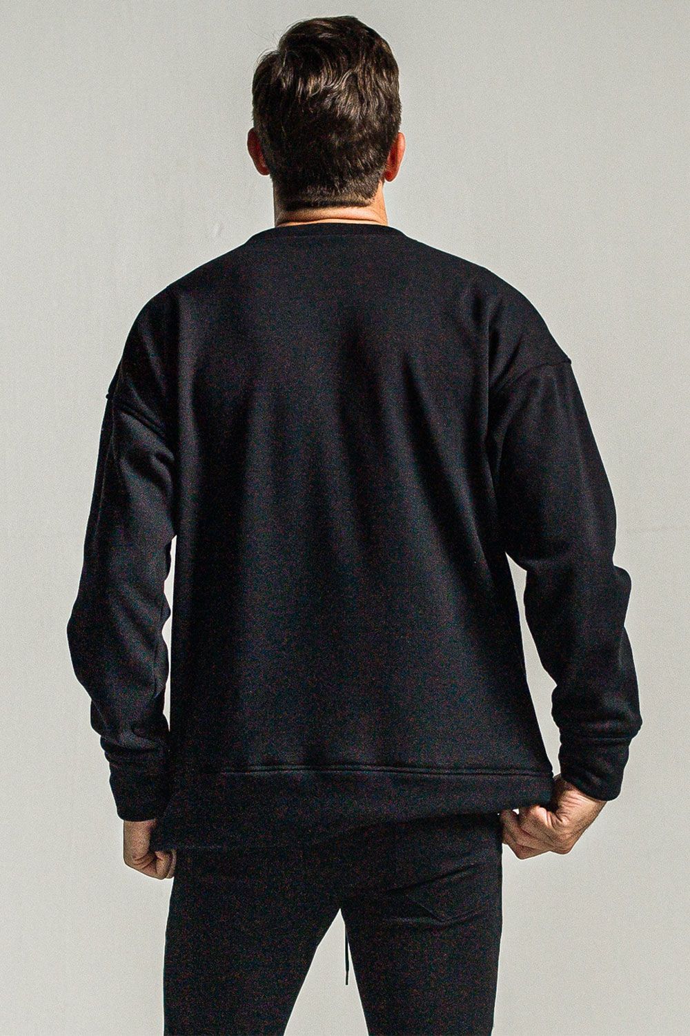 handwriting rogo  velours fleece drop trainer / ブラック