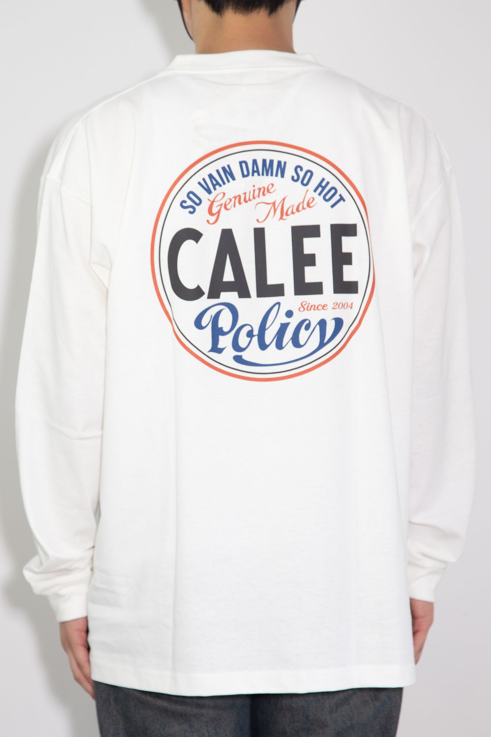 VINTAGE TYPE CIRCLE LOGO L/S TEE / ホワイト