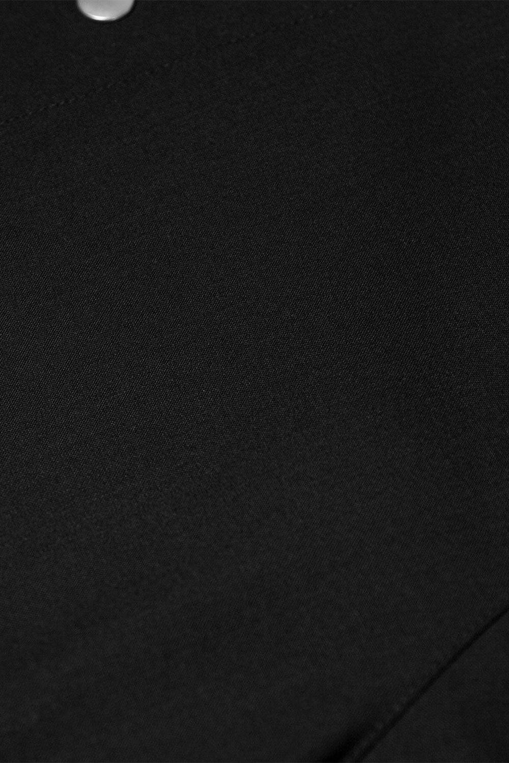 サマーウールベースボールシャツ / Summer Wool Baseball Shirts / ブラック / ag-11017-2