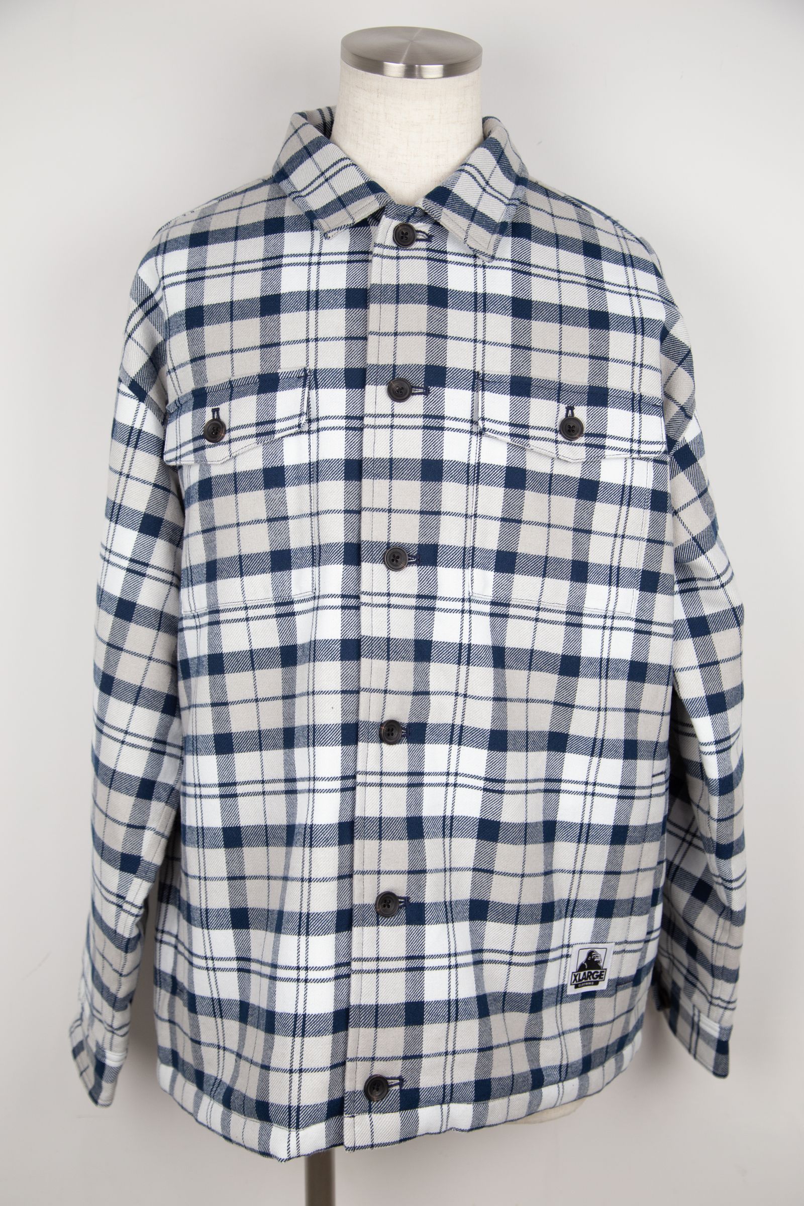 XLARGE - QUILTED CHECK SHIRT JACKET / ブルー | Tempt