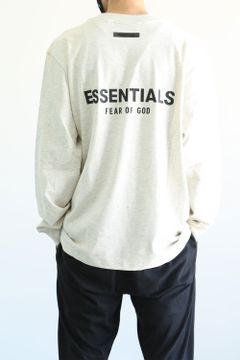 21SS BACK LOGO L/S TEE (RUBBER) / ライトオートミール