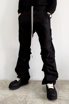 ブーツカットタックパンツ / BOOTS CUT TUCK PANTS / ブラック / ag-8060-2