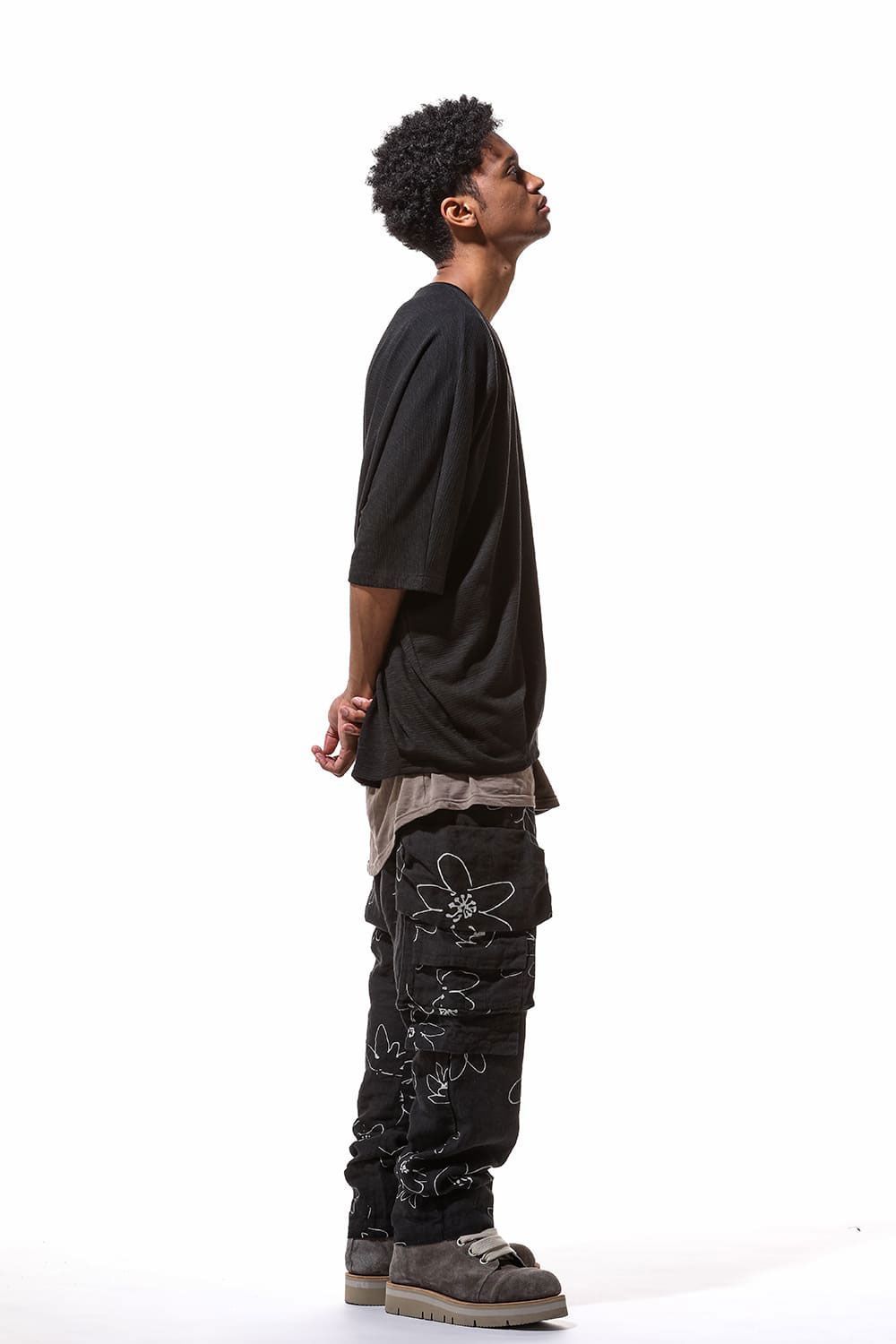 サーフニットタックドルマンTシャツ / Tuck Dolman Tee / ブラック / ag-9078
