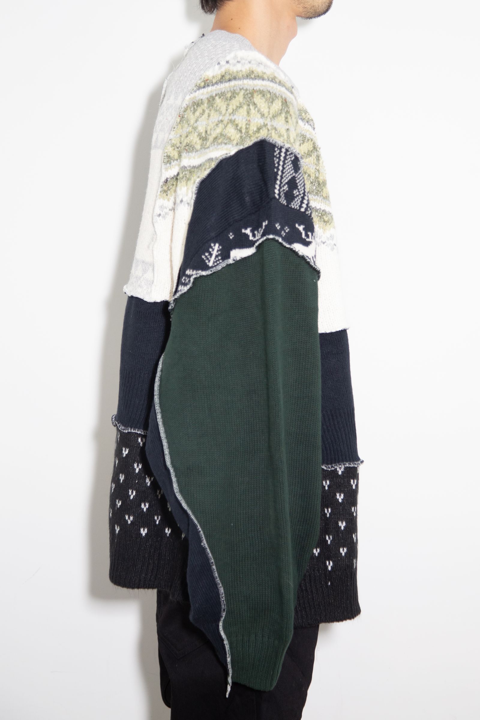 Nordic Patchwork Sweater / C