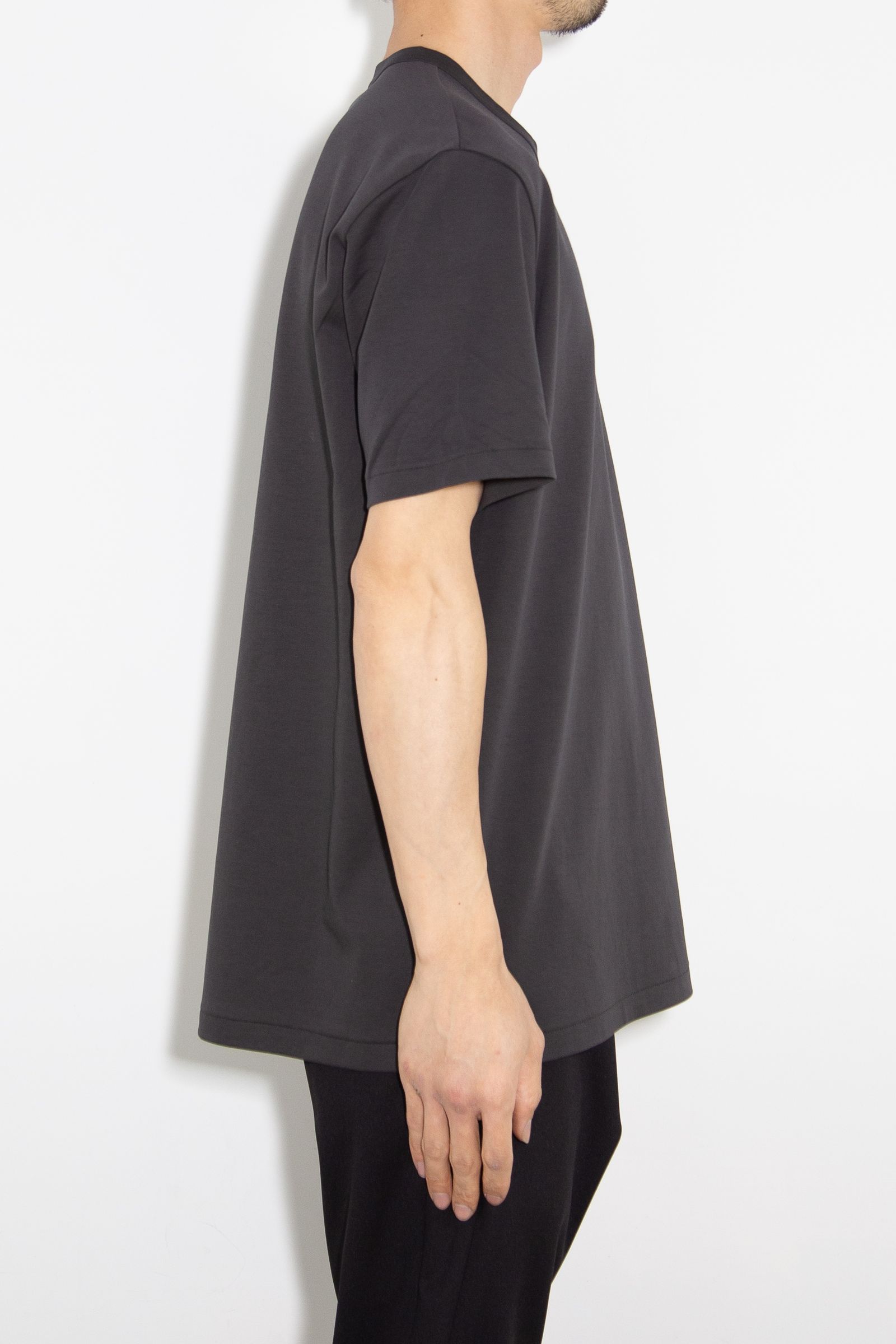 COTTON DOUBLE FACE S/S TEE / ダークグレー