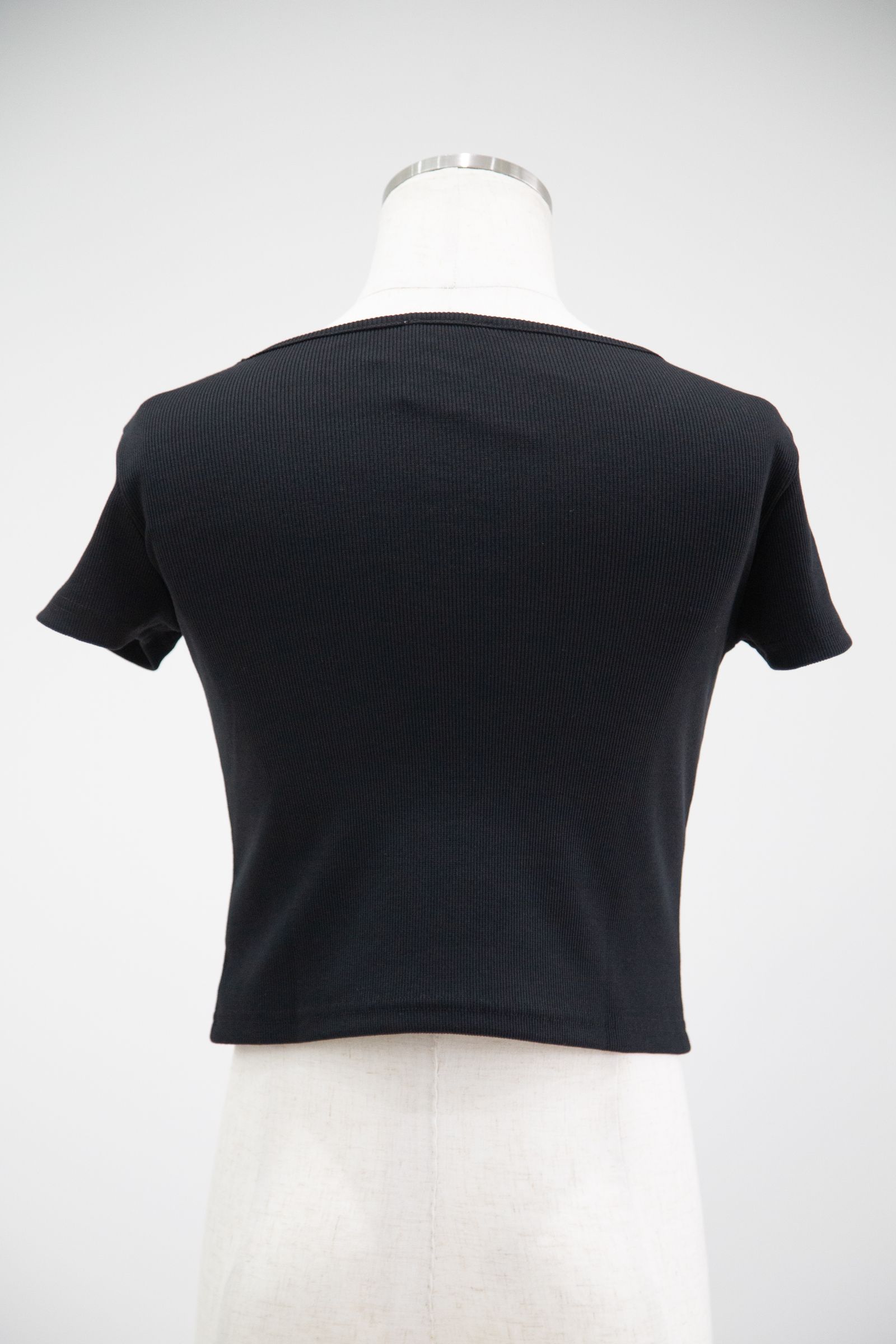 RIB BABY TOP / ブラック